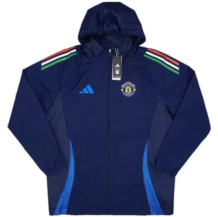 AAA Quality Manchester Utd 24/25 Wind Coat - Navy Blue